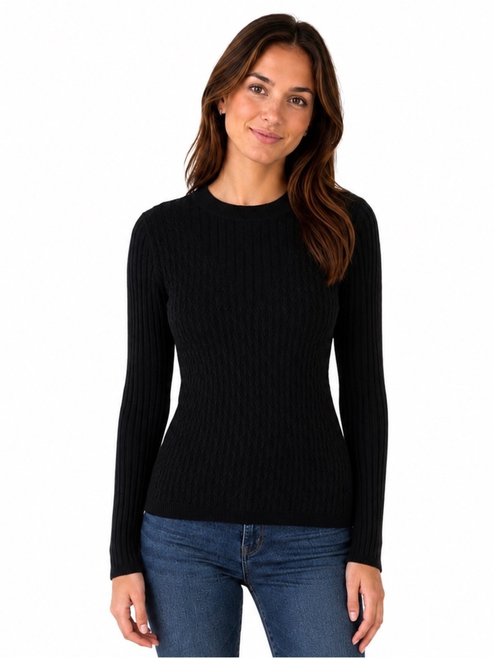 NWT Club Monaco Black Textured Knit Sweater